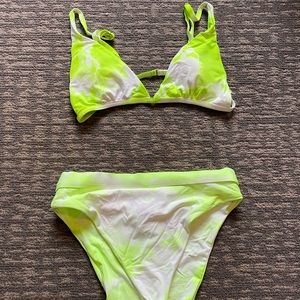 neon tie dye beach bikini